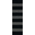 thumbnail image 6 of Rugs USA Bergamot Striped Cotton Area Rug, 2' 6" x 8', Runner, Bergamot Black, 6 of 6