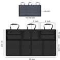 thumbnail image 4 of Organizador y almacenamiento para maletero de coche, organizador colgante para asiento trasero para SUV, camión, MPV, furgoneta, bolsa de almacenamiento de carga plegable con 7 bolsillos, 4 of 5