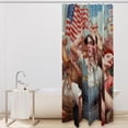 thumbnail image 2 of Labour Day Waterproof Printed Bathroom Curtain Set with Hooks - Stylish Bathroom Decoration, 2 of 6