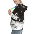 thumbnail image 2 of Sikiie Piano Keys With Musical Notes Women's Casual Hoodies Long Sleeve Lightweight Pullover Tops Loose Sweatshirt-XX-Large, 2 of 7
