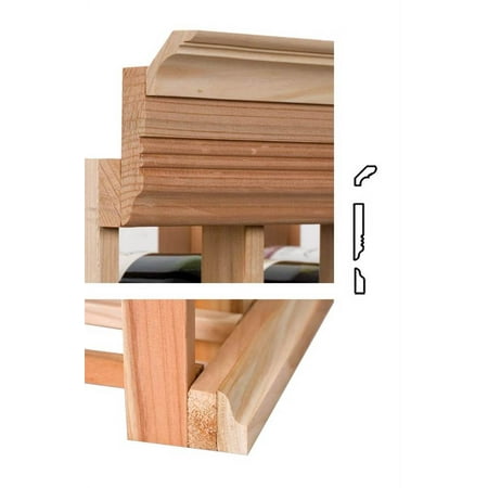 4 ft. Molding w OG Base & JD Crown (Rustic Pine - Unstained)