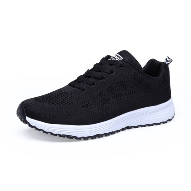 Sonducket Zapatos informales con cordones para caminar, zapatos planos de malla, estilo Simple, cómodos, ligeros, transpirables, zapatillas para Calzado