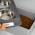 thumbnail image 6 of IRIS Elevated Dog Bowls, Airtight Pet Food Storage 47lbs, Dark Gray, 6 of 8