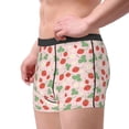 thumbnail image 3 of Wukai Strawberry And Flowers Print Men’s Underwear Breathable Boxer Briefs,&nbsp;Moisture Wicking & Breathable-X-Large, 3 of 7