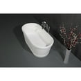 thumbnail image 3 of Kingston Brass VRTDE612922 60-Inch Solid Surface Oval Double Ended Freestanding Tub with Drain in Glossy White/Matte White, 3 of 9