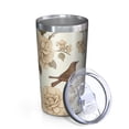 thumbnail image 2 of Pioneer Flower and Bird 10oz Tumblers Stainless Steel Tumbler with Lid and Straw,Vacuum Insulated Double Wall Travel Tumbler Cups with Cleaning Brush for Coffee, Tea, 2 of 4