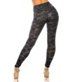 thumbnail image 2 of Navy Camouflage Serrated Mesh High Waisted Sport Leggings Navy L/XL, 2 of 2
