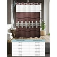 thumbnail image 6 of No Hook Cloth Fabric Shower Curtain with Snap in Liner, Rugby Sport Waterproof Shower Curtains Set with See Through Top Window, Usa Sport White Red Brown Ball Bath Curtains Shower 60"x72", 6 of 6
