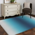 thumbnail image 3 of 2.7'x5' Area Rugs, Blue Teal Grey Ombre Indoor Outdoor Area Rug for Living Room Bedroom, Farmhouse Gradient Minimalist Washable Bathroom Rugs Kitchen Floor Carpet Mats Home Decor Aesthetic, 3 of 8