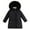 Black, variant on Girl Winter Coats Heavyweight Hooded Jacket Kid Snow Outwear Girls Down Coats,Sizes 3-4 Years