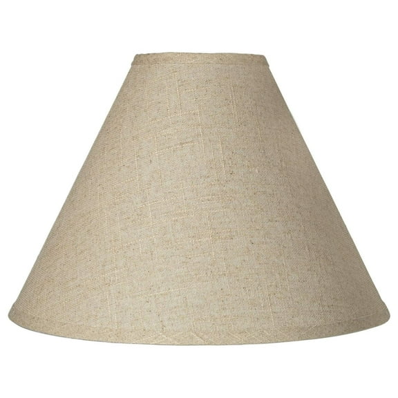 Fine Burlap Large Empire Lamp Shade 5" Top x 15" Bottom x 11.5" High x 10.5" Slant (Spider) Replacement with Harp and Finial - DyGTyX