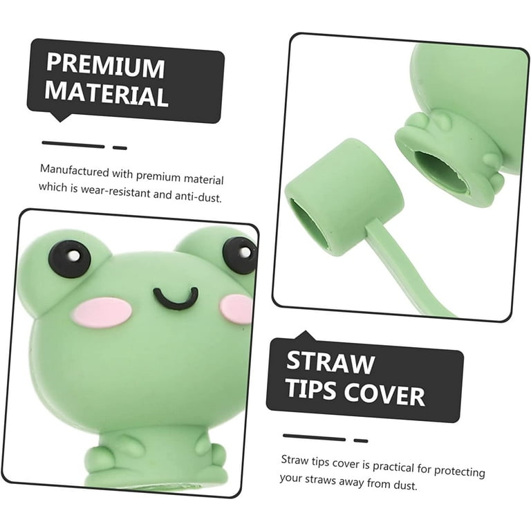 Koupit Frog Straw Cap Drink Straw Stopper Dust Cap Cartoon Dust Straw  Silicone Straw Cover Sleeve Recy Y1J7