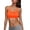 Orange, variant on Women's U-Back Cami Bra, Thin & Seamless Low-Back Bralette for Summer Wear and Layering Brick Red S