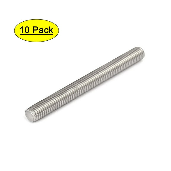 Unique Bargains M8 x 80mm 1.25mm Pitch 304 Stainless Steel Fully Threaded Rods Bar Studs 10Pcs