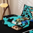 thumbnail image 5 of Manfei Floral Western Bull Skull Zipper Twin Comforter Sets with Fitted Sheet and 2 Pillowcases,Cow Print Zipper Bedding Set,Turquoise Black,Reversible, 5 of 7