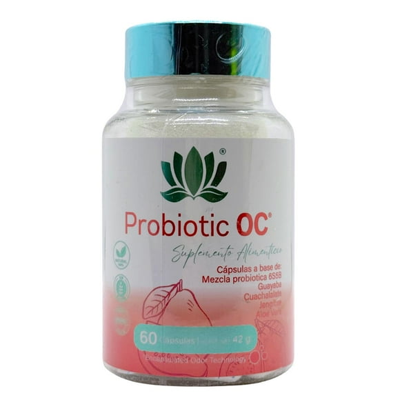 Probiotic OC Cuachalalate Jengibre 60 cápsulas Pure Health rojo