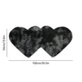 thumbnail image 3 of Vacemry Under $5 Fluffy Heart Shaped Rug, Non-Slip Bedside Carpet with High Absorbency, Washable Living Room Mat for Bedroom and Bathroom, Soft Microfiber Floor Decor with Anti-Skid Backing, 3 of 6