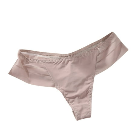 Bigersell Cute Panties Clearance Womens Briefs Boyshort Thongs Panty Style P-1253 Cotton Plus Size Panties G String Thong Briefs Mid Waist Women Cheeky Panties Khaki XL