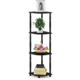 thumbnail image 3 of 5 Tier Corner Display Rack Multipurpose Shelving Unit, Dark Cherry/Black, 3 of 5