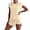 Beige, variant on Two Piece Skirt Sets for Women 2026 Summer Travel Outfits Tennis Skirt Crew Neck Top Workout Tracksuits Short Sets