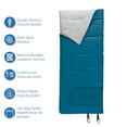 thumbnail image 4 of Ozark Trail 10C Sleeping Bag, 72"(L) x30" (W),Temp Rating +50℉/+10℃, Polyester Fabric, Blue, 4 of 6