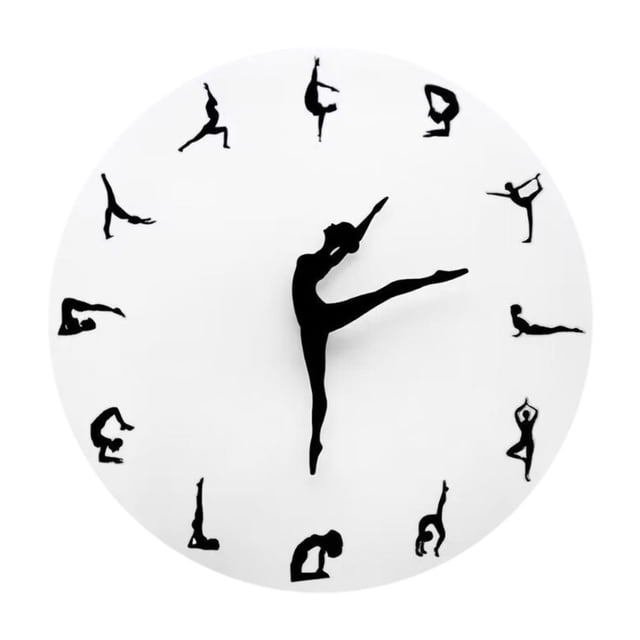 Reloj pared silencioso, minimalista, creativo, estético, decorativo, ideal para sala estar, estudio, habitación infantil, guardería y decoración Yoga