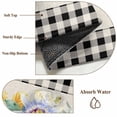 thumbnail image 6 of Rectangle Area Rugs 4 x 6 Ft, Pink Spring Floral Non-Slip Residential Carpet, Black White Plaid Pastoral Flowers Rustic Indoor Crawling Mats Runner Rugs for Living Room/Dining Room/Bedroom, 6 of 8