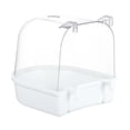 thumbnail image 3 of Caja de baño para pájaros de 5.12 pulgadas, comedero versátil, jaula de juegos, accesorio para baño de loros Blanco, 3 of 8
