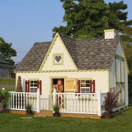 Victorian Cottage Gardens - Little Cottage Victorian 8 x 12 ft. Wood Playhouse