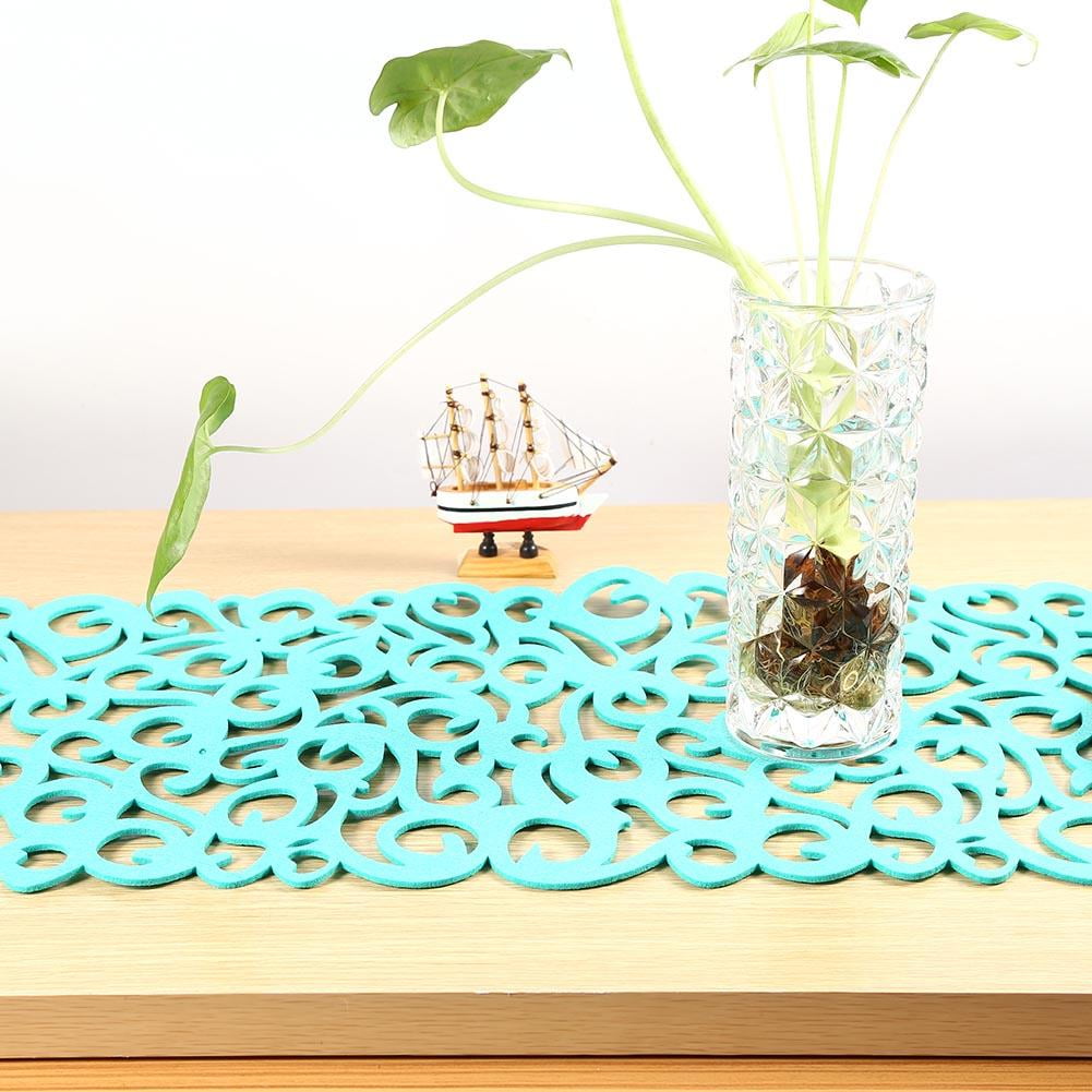 HERCHR 7 Colors Rectangle Shape Felt Tablecloth Runner Placemats Table Mats Household