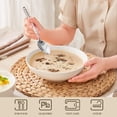 thumbnail image 3 of MALACASA Ceramic Dinnerware Set 16-Piece, Service for 4, Plates Bowls Set Dinner Plates Microwave Dishwasher Safe, White, Series MINA, 3 of 8