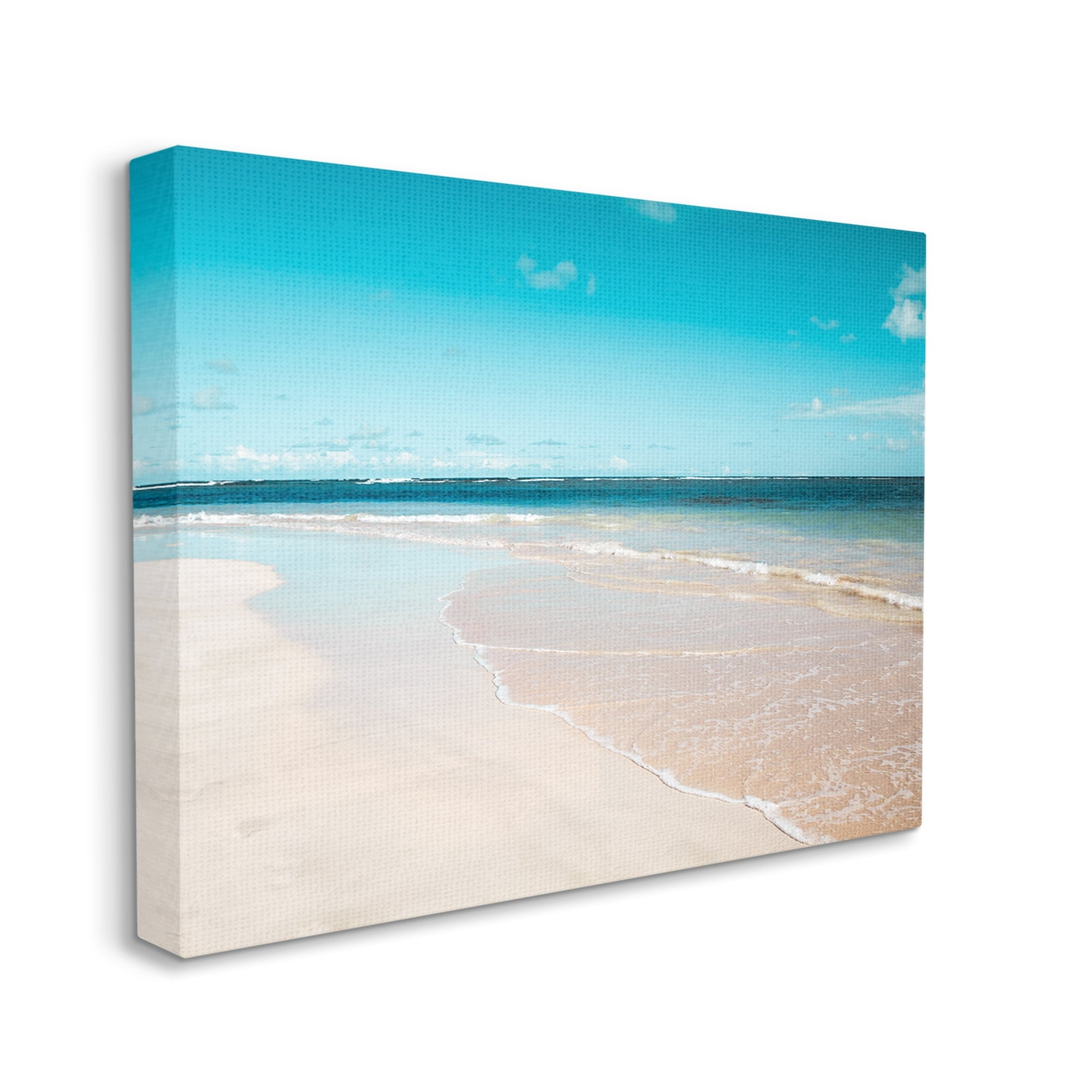 Stupell Industries Vivid Blue Panoramic Sky Sandy Beach Coast Photograph Gallery Wrapped Canvas Print Wall Art, Design by Danita Delimont