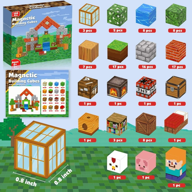 Annexfun Magnetic Blocks Building Set, 100PCS, STEM Educational