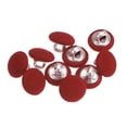 thumbnail image 1 of Unique Bargains 10pcs 16L Fabric Cloth Covered Button 10mm Round Metal Shank Sewing Buttons for Suits Dress Blouses, Red, 1 of 5