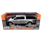 2019 Ford F-150 Limited Crew Cab Pickup Truck Metallic Silver 1/24-1/27 Diecast Model Car by Motormax