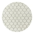 thumbnail image 3 of Unique Loom Trellis Shag Collection Area Rug - Ruby (10' Round Ivory/Gray), 3 of 11