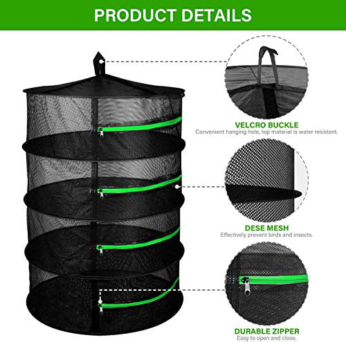 2ft 4-Layer for Hydroponic Plant 19 4L iPower 16 Bud Leaf Bowl Trimmer Machine Twisted Sharp Stainless Steel Spin Cut with Upgraded Gears and Foldable Hanging Herb Mesh Rack with Zippers 