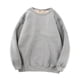 thumbnail image 5 of Sudadera informal lisa de terciopelo grueso de manga larga para hombre de invierno gris XL, 5 of 6