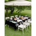 thumbnail image 3 of Outdoor Tablecloth with Umbrella Hole and Zipper, Black Gnomes Easter Rectangle Table Cloth 60x84 Inch Waterproof Tablecloth, Eggs Botanical Carrot Pastoral Picnic Table Cover for Patio Camping, 3 of 7