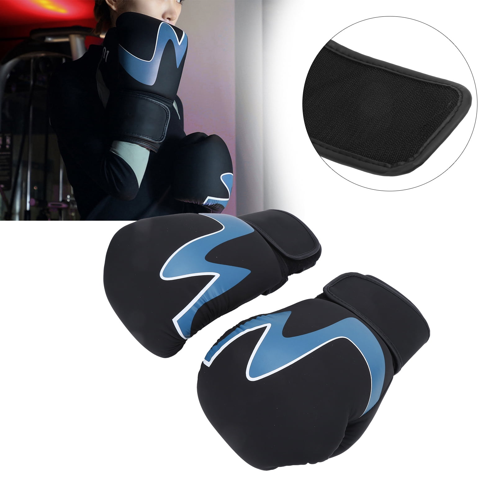 NFTIGB Pro Series Premium Boxing Gloves Unisex 12 oz (12 oz / 340 g) Training Sparring Heavy Bag Gear Blue