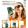 thumbnail image 5 of LeYi for Galaxy A17 5G Case: with 2 Pack Tempered Glass Screen Protector and 360° Rotatable Ring Holder Magnetic Kickstand, Plating Rose Gold Edge Protective for Galaxy A17 5G Case, Green, 5 of 6