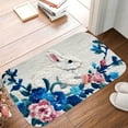 thumbnail image 5 of 1pc Embroidered Rabbit Absorbent Non-Slip Bathroom Thickened Flannel Rug Decor,Soft,Quick Drying,Suitable For Indoor/outdoor Use,Bathrooms,Bedrooms,Kitchens,Terrace,Laundry Rooms,16"x24", 5 of 9