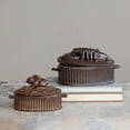 thumbnail image 2 of Creative Co-Op Matte Stoneware Baker with Lobster Design, Brown, 2 of 5