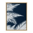 thumbnail image 2 of Kate and Laurel Sylvie Palm Cyanotype 1 Framed Canvas Wall Art by Alicia Bock, 18x24 Natural, Blue and White Palm Frond Art for Wall, 2 of 6