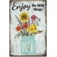 thumbnail image 1 of Letrero de metal vintage con diseño de flor y palabra divertida para garaje, letreros personalizados, letreros para jardín, cueva, placa artística, póster, decoración de pared, 1 of 9