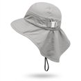 thumbnail image 4 of YFPWM Toddler Summer Cap Sun Hat Beach Swim Bucket for Boy Girl Kid Toddler Sun Hat Summer Mesh Hat Shawl Hat Gray S, 4 of 4