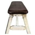 thumbnail image 4 of Homestead Collection Plank Style Bench, Ready to Finish, 5 Foot w/ Saddle Upholstery, 4 of 4