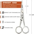thumbnail image 2 of GHSDFBB Mustache Scissors Beard Trimming Cutting Kit for Facial Eyebrows Eyelashes Nose Hairs Shears Set (4.5"), 2 of 7