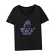 thumbnail image 4 of Camiseta para Mujer Verano Elegante Camisa con Cuello Redondo para Mujer para Playa Camping Senderismo Negro, 4 of 7