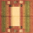 thumbnail image 1 of Ahgly Company Indoor Square Abstract Brown Contemporary Area Rugs, 6' Square, 1 of 4